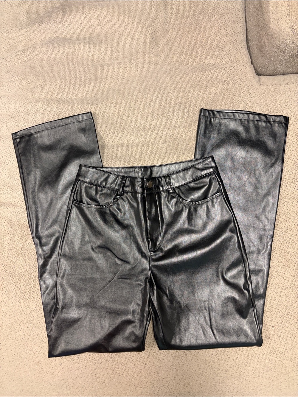 SHEIN Black Faux Leather Pants - Picture 2 of 6